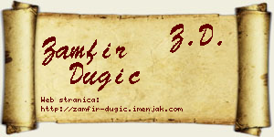 Zamfir Dugić vizit kartica